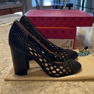 Tory Burch Elegant Black Heels Size 8.5